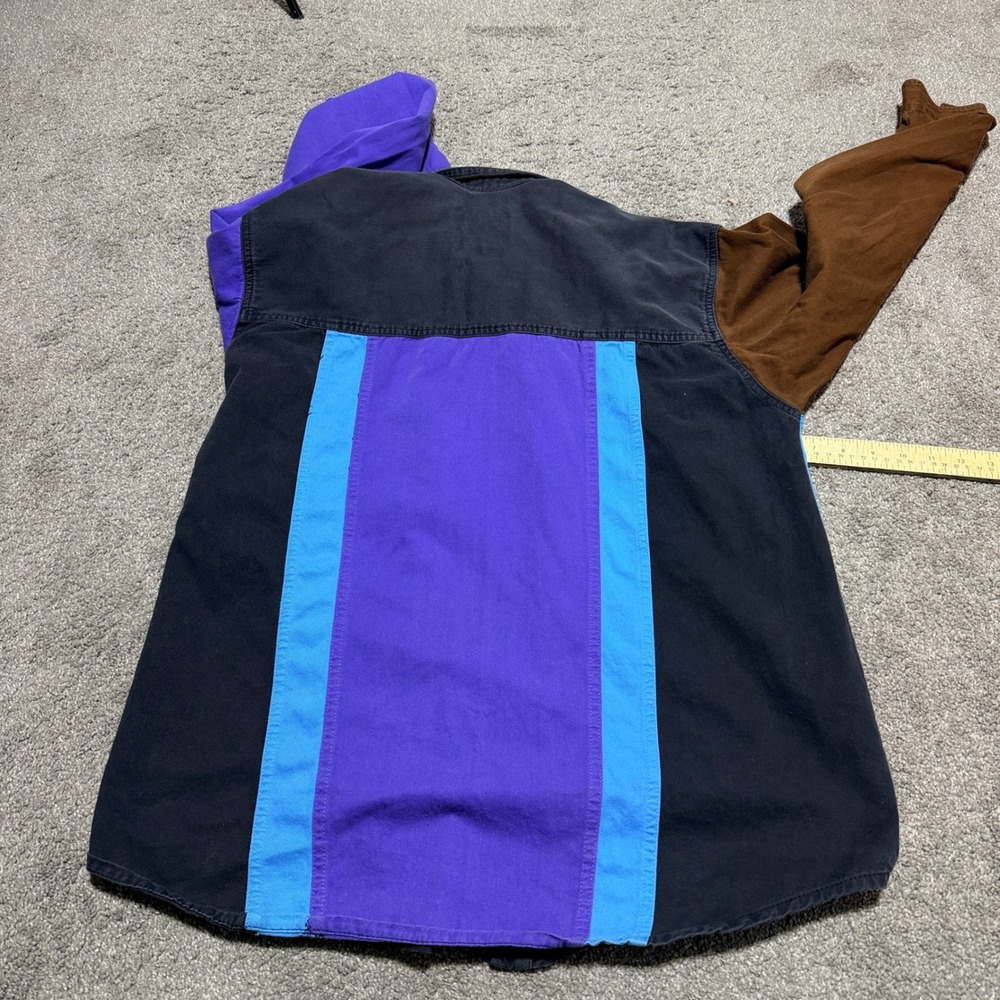 Kansas Jeans International Colorblock Shirt Mens Medium Africa Map Cotton Peru - Picture 8 of 8